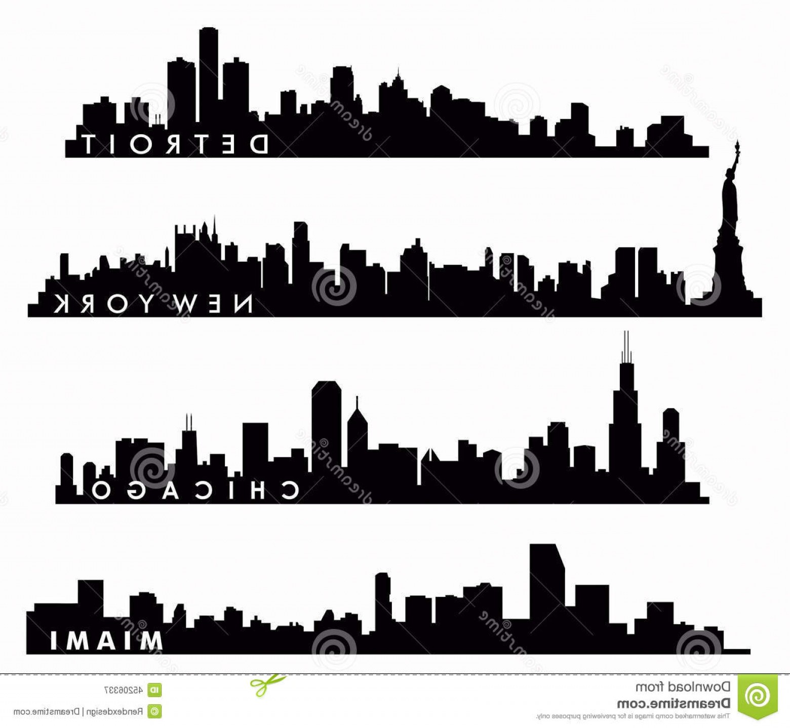 Stock Illustration New York Skyline Chicago Skyline Miami Skyline 1560x1438 Stock Illustration New York Skyline Chicago Skyline Miami Skyline