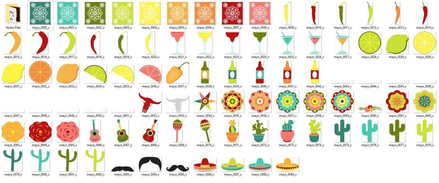 1400x585 Cinco De Mayo Vector Clipart