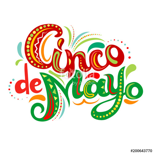 500x500 Cinco De Mayo Bright Ornate Letters Stock Image And Royalty Free