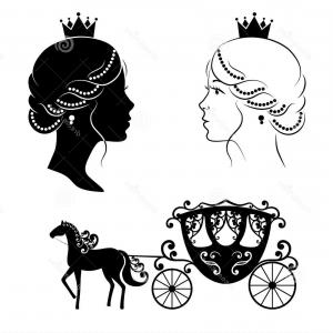 300x300 Photostock Vector Vector Cartoon Princess Carriage Vector