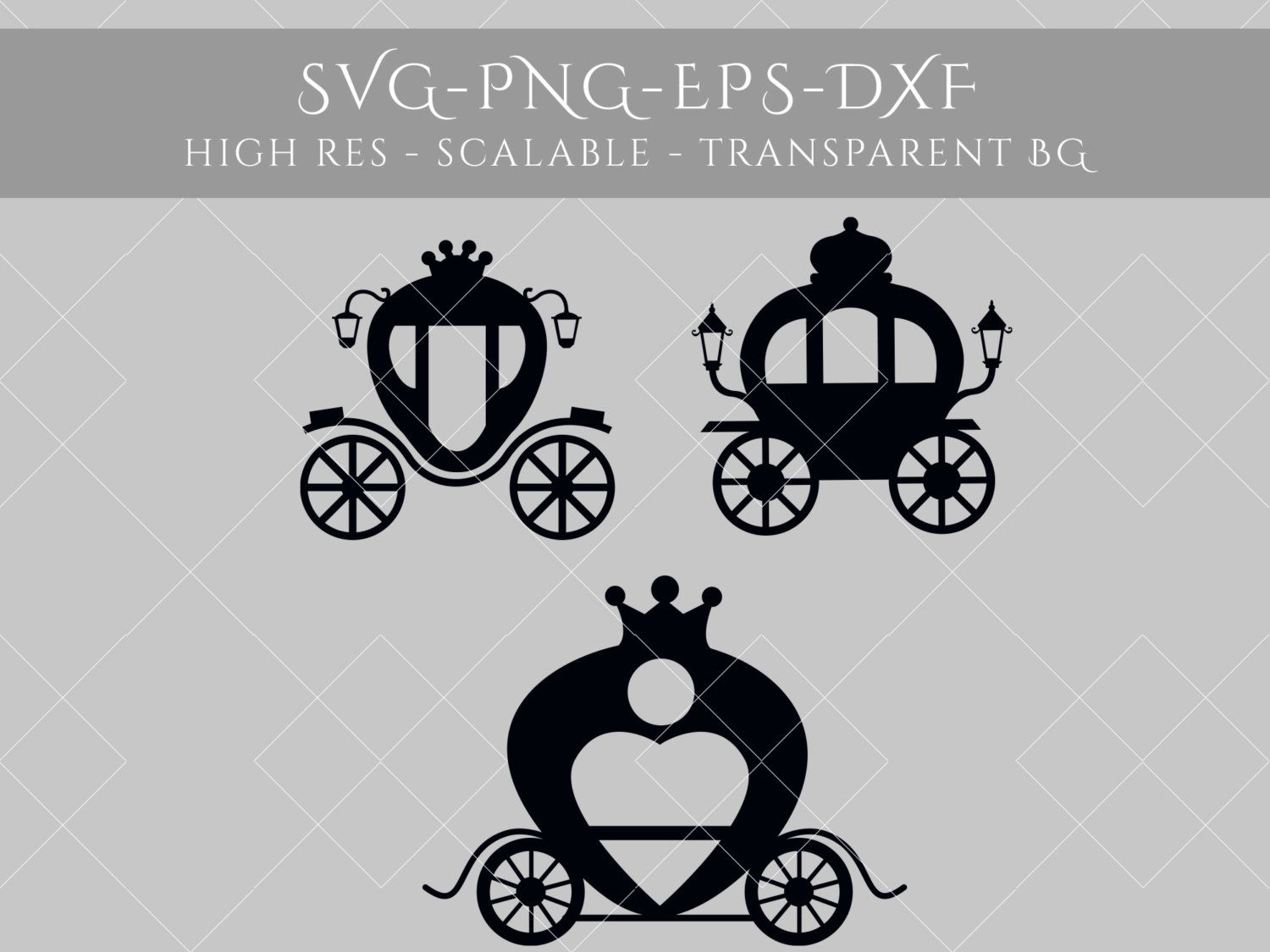 Cinderella Carriage Silhouette SVG