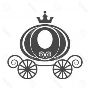 300x300 Vector Cartoon Cinderella Orange Pumpkin Carriage Wallkeeper