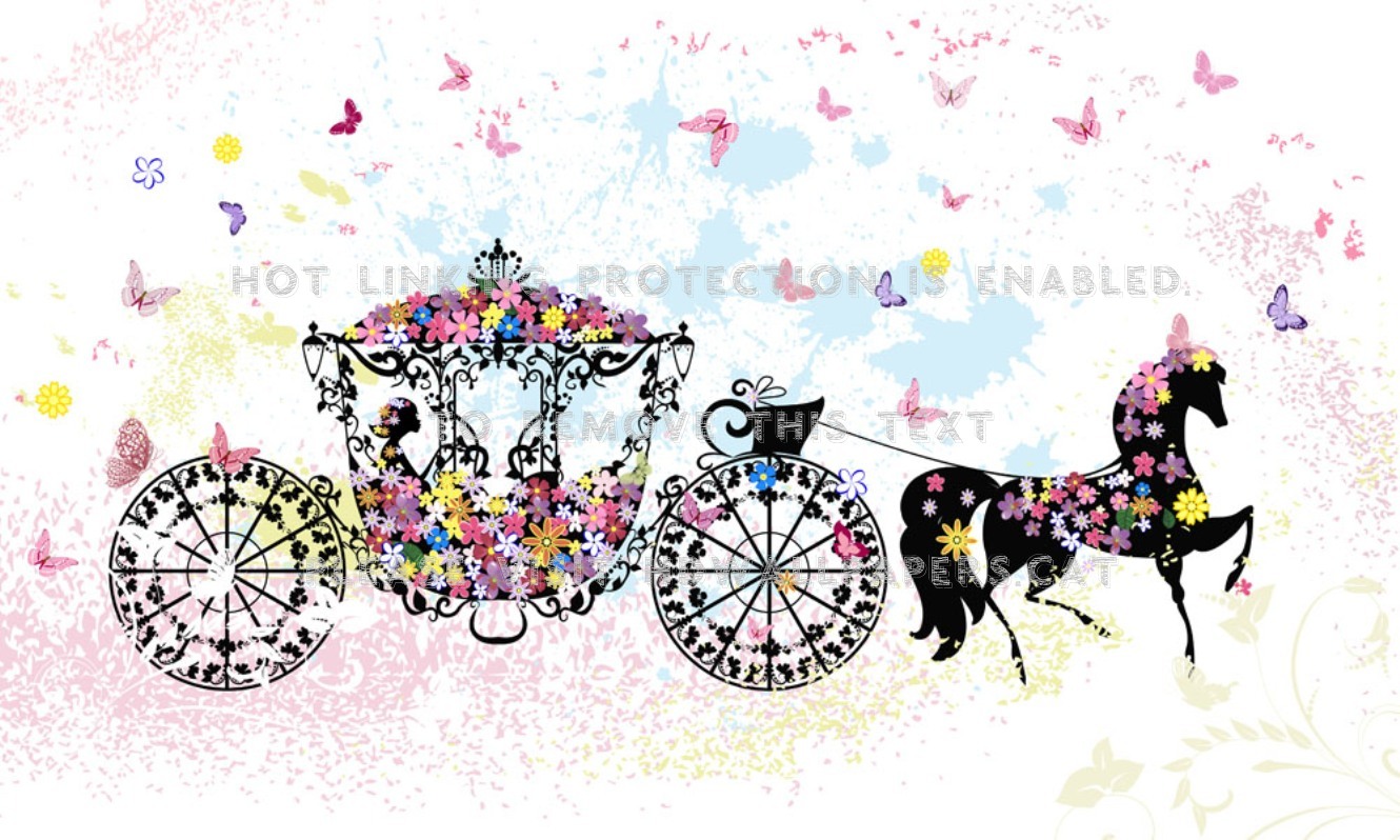 1330x798 Cinderella's Carriage Vector Flower Birds
