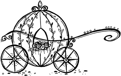 420x263 Cinderella Carriage Black And White Clipart