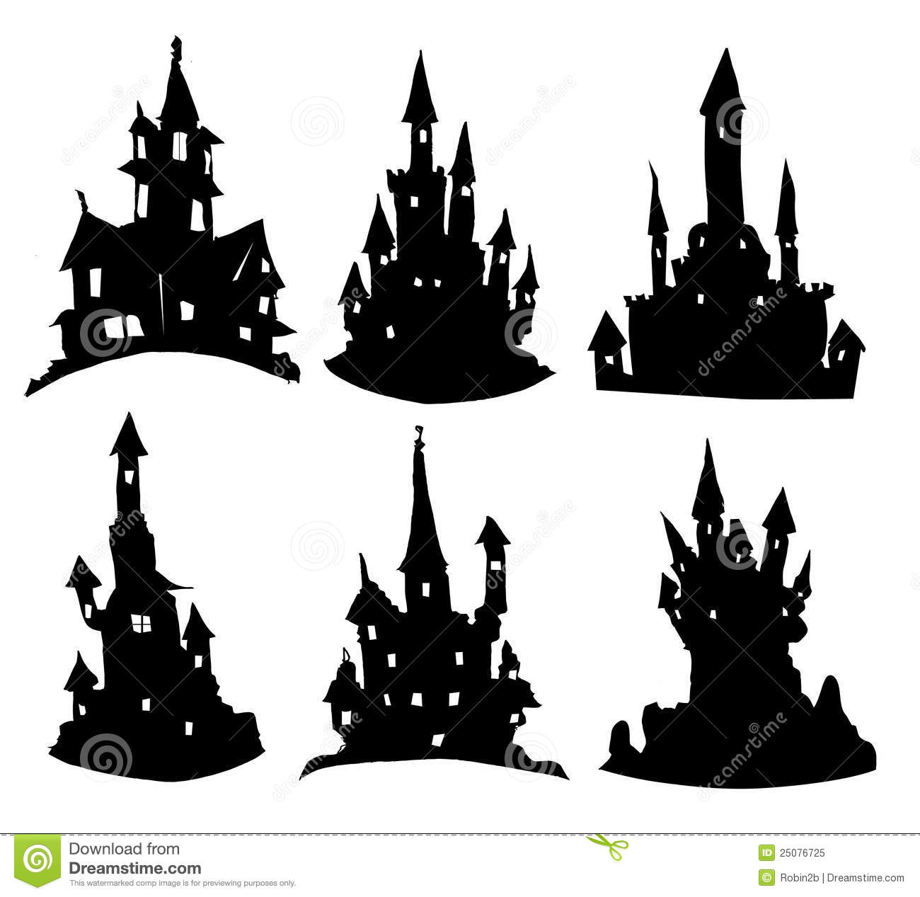 Cinderella Castle Silhouette Vector