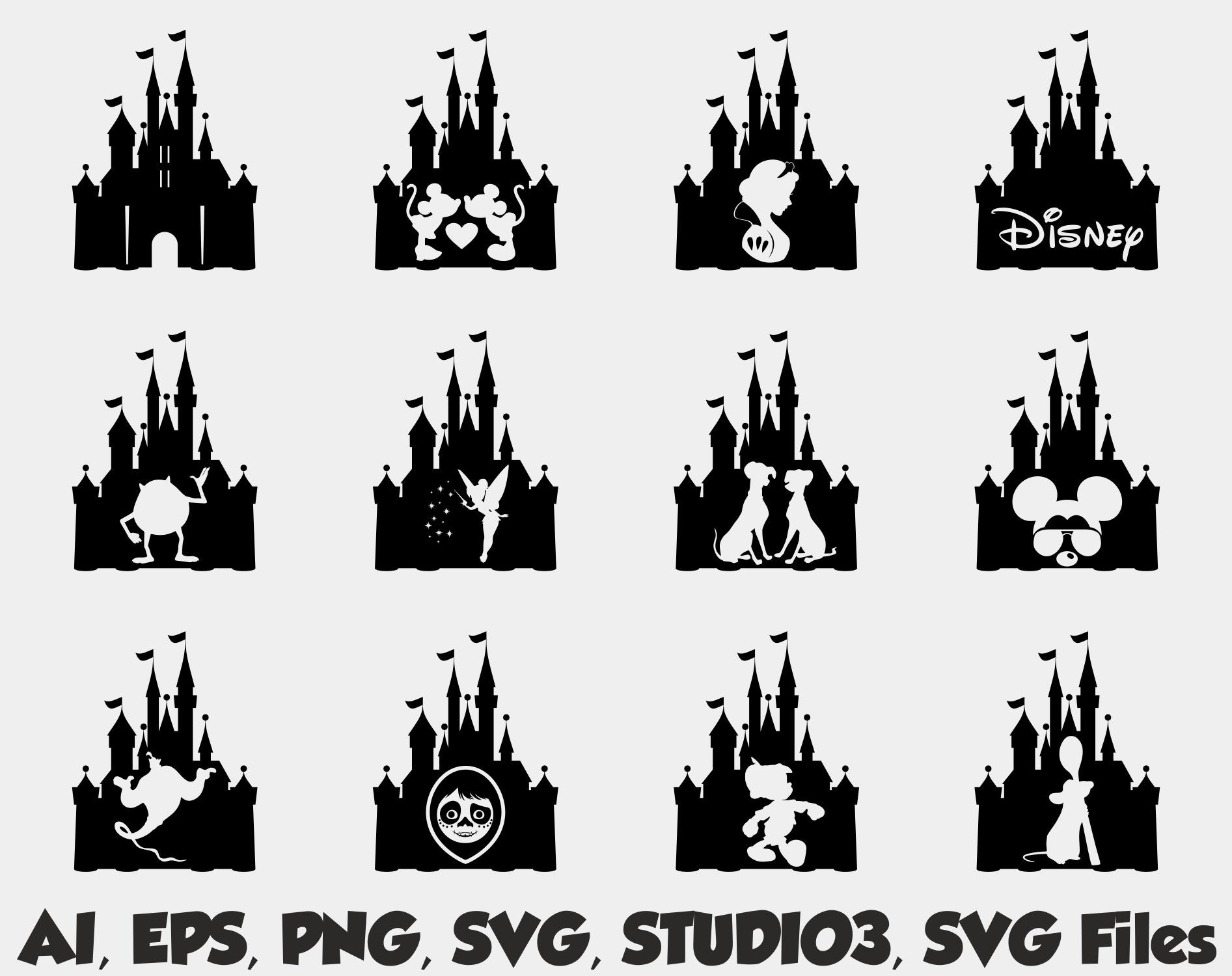Cinderella Castle Silhouette Vector at Vectorified.com | Collection of