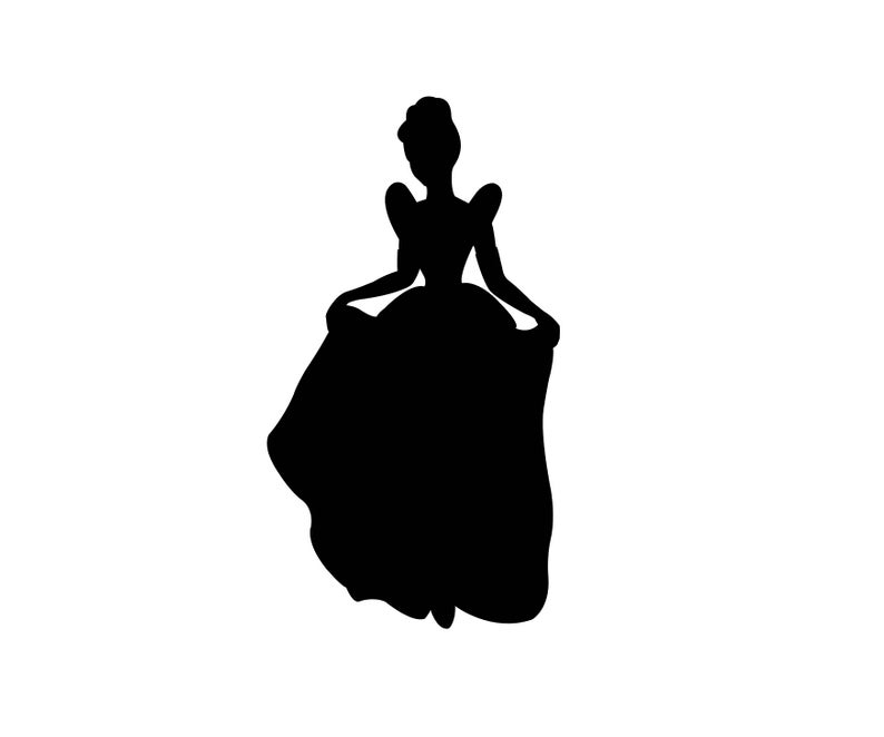 Cinderella Silhouette Vector at Vectorified.com | Collection of ...