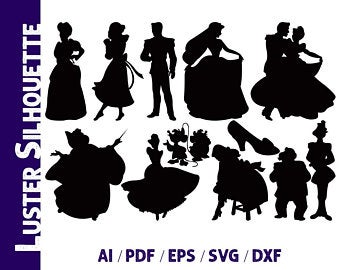 Cinderella Vector Etsy 340x270 Cinderella Vector Etsy