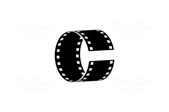 580x386 Letter C Cinema Vector Logo Template