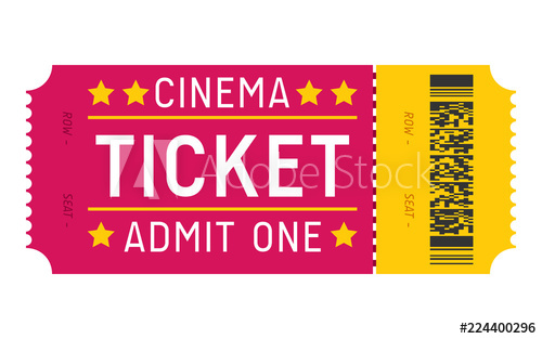 500x313 Cinema Ticket Vector Design Cinema Ticket Background