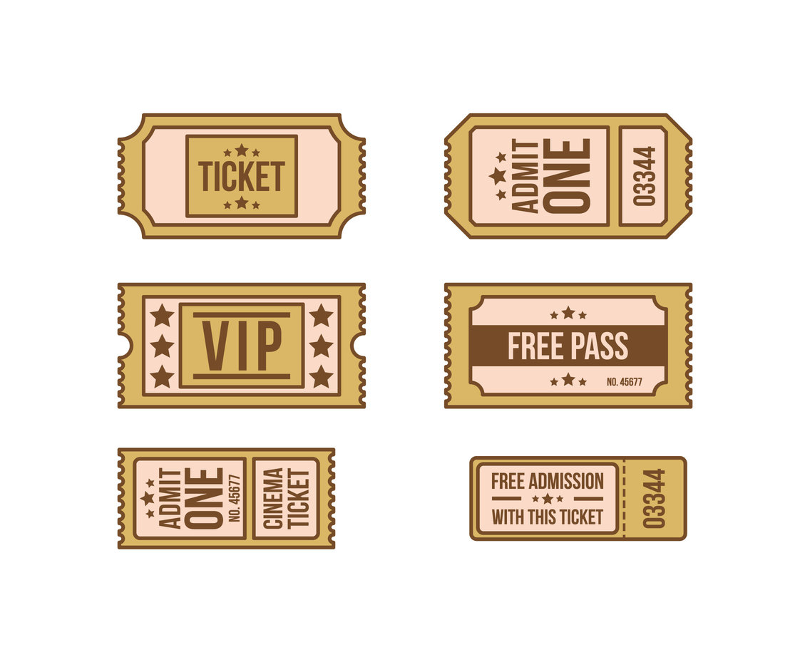 1136x936 Editable Ticket Vector Vector Art Graphics