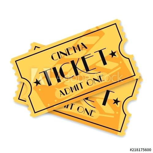 500x500 Vintage Movie Ticket Vector Set Free Graphics All Cinema Template
