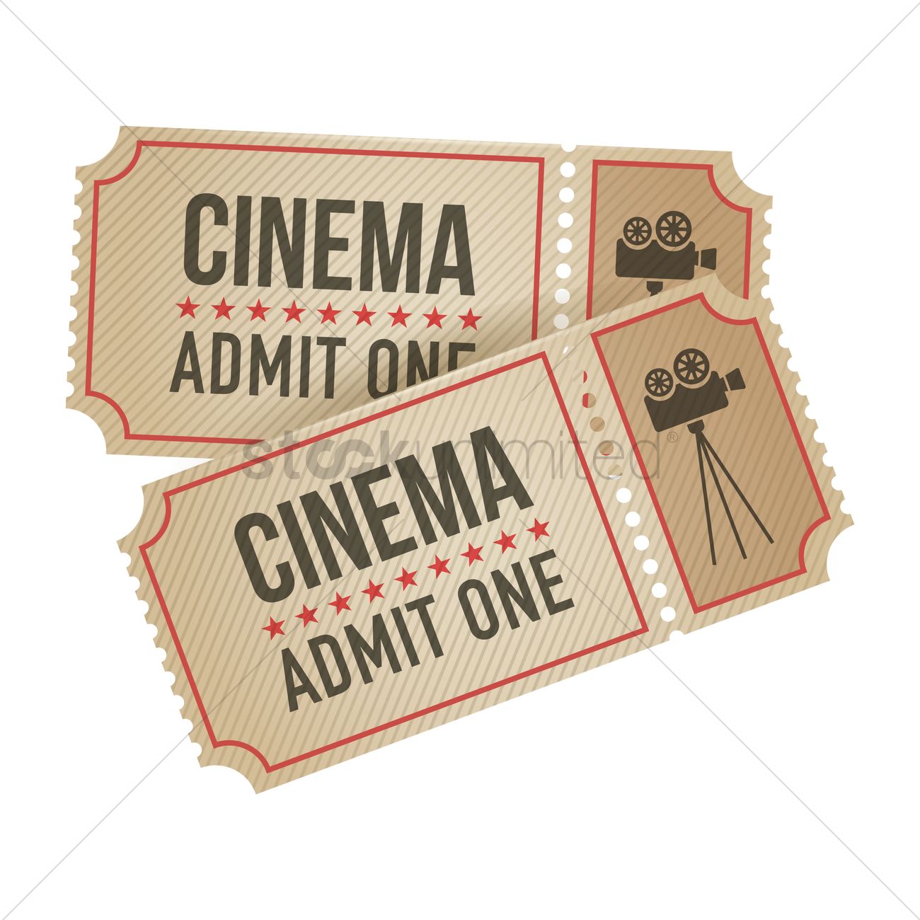 1300x1300 Cinema Ticket Vector Image