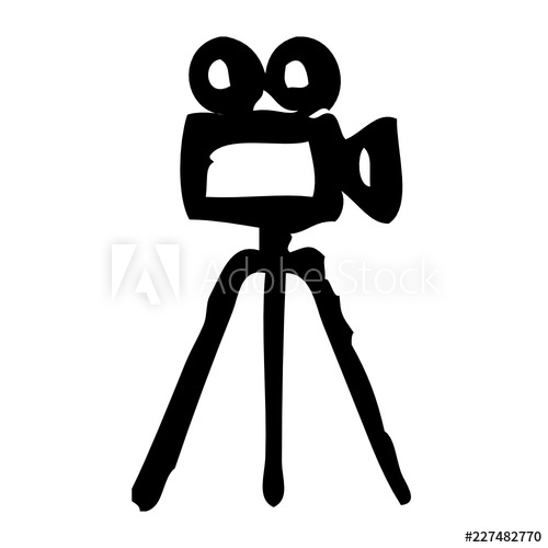 500x500 Video Camera Video Production Hollywood Film Cinema Vector Icon
