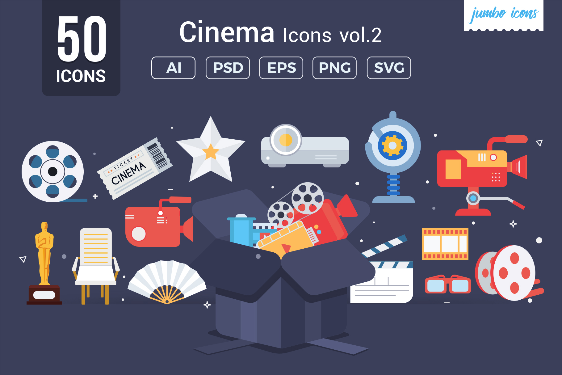 1820x1214 Cinema Vector Icons