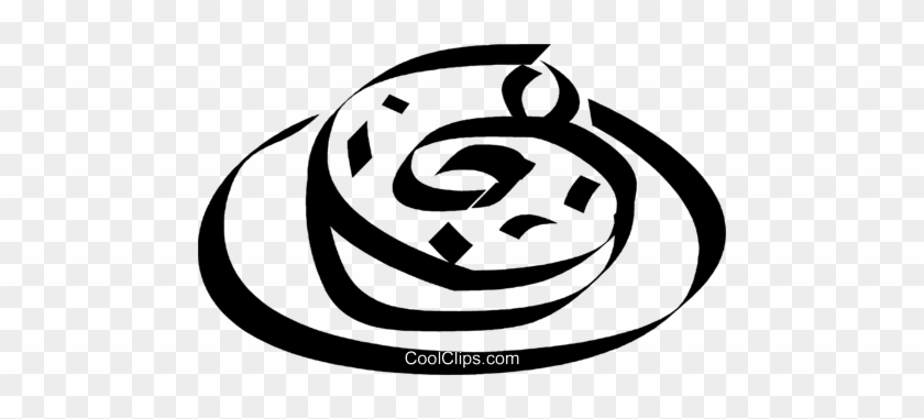 840x381 Cinnamon Roll Royalty Free Vector Clip Art Illustration