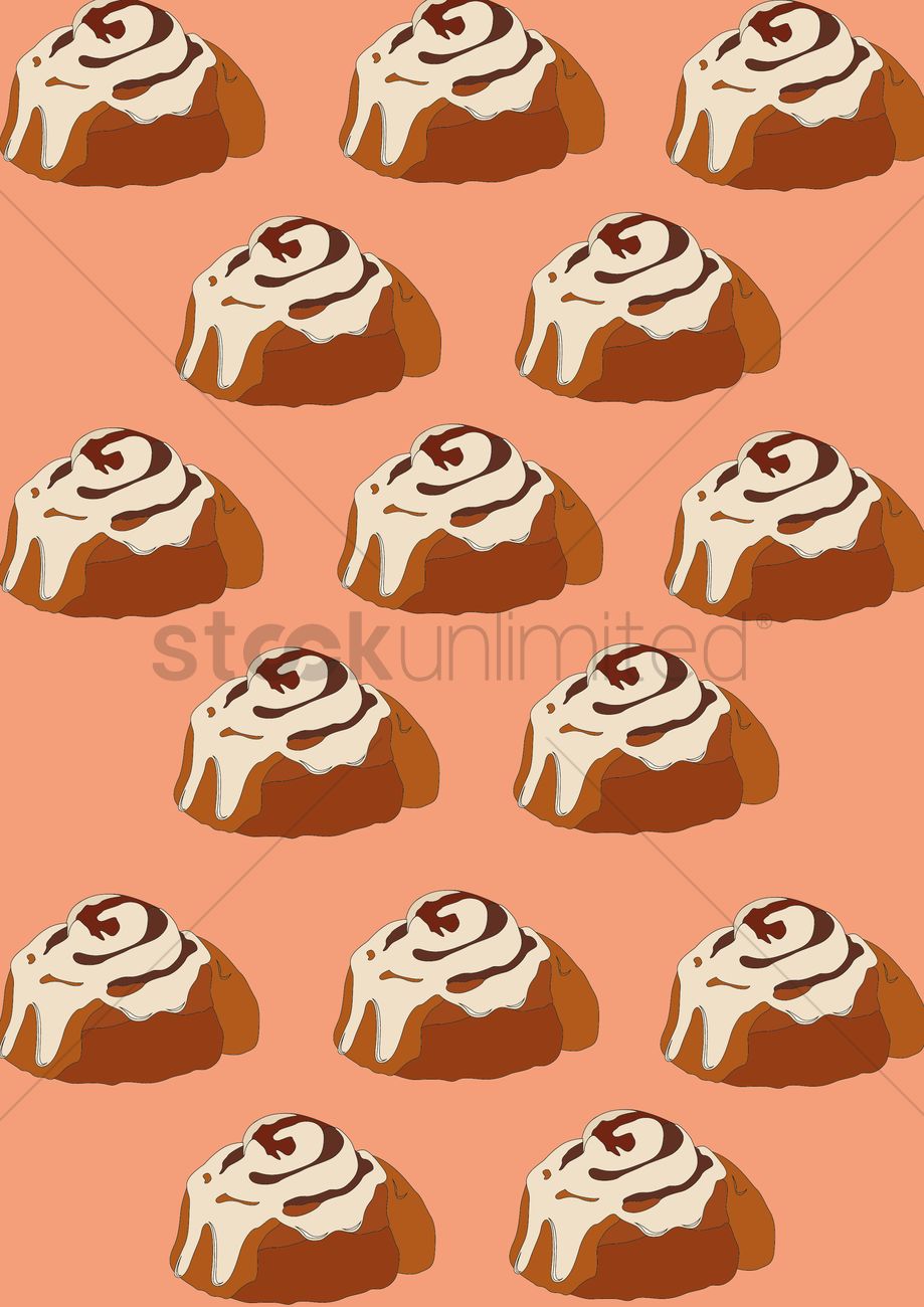 919x1300 Cinnamon Roll Vector Image