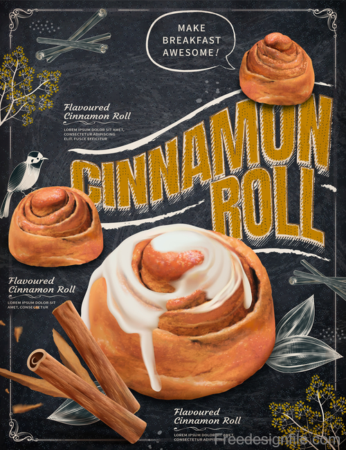 Cinnamon Roll Vector At Collection Of Cinnamon Roll Vector Free For Personal Use