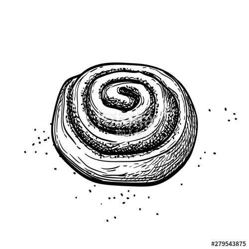 Cinnamon Roll Vector At Vectorified.com 