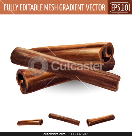 450x464 Cinnamon On White Background Vector Illustration Stock Vector