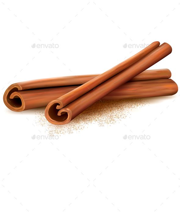 Cinnamon Sticks On White Background Vector Illustrtion 590x700 Cinnamon Sticks On White Background Vector Illustrtion