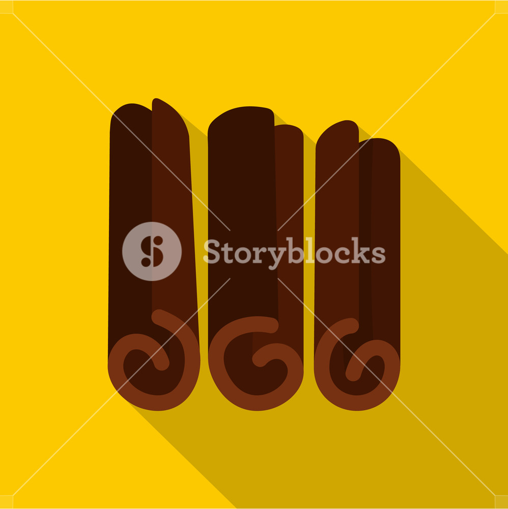 998x1000 Rolled Dry Cinnamon Icon Flat Illustration Of Rolled Dry Cinnamon
