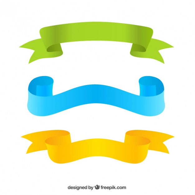626x626 Three Colorful Ribbons Vector Free Download