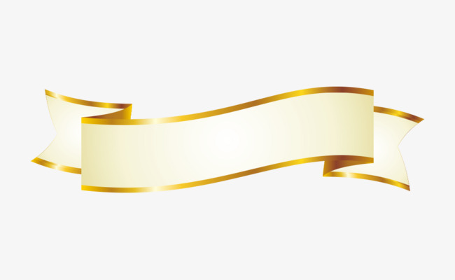 650x400 Vector Bright Shiny Gold Ribbon Label, Vector, Bright Gold, Label