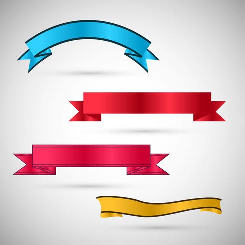 490x490 De Cintas De Colores Abstractos Vector Set