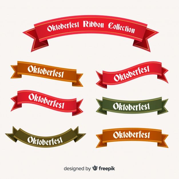 626x626 Set De Cintas De Oktoberfest Vector Gratuito Eventos Y