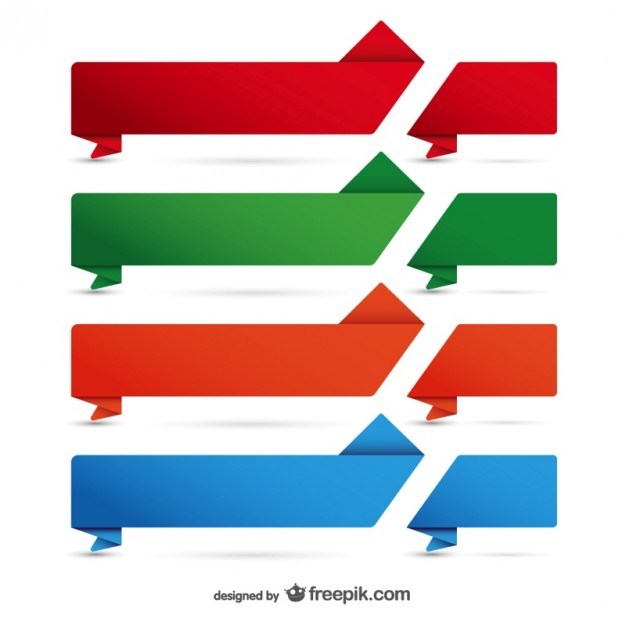 626x626 Promotional Paper Banners Set Free Vector