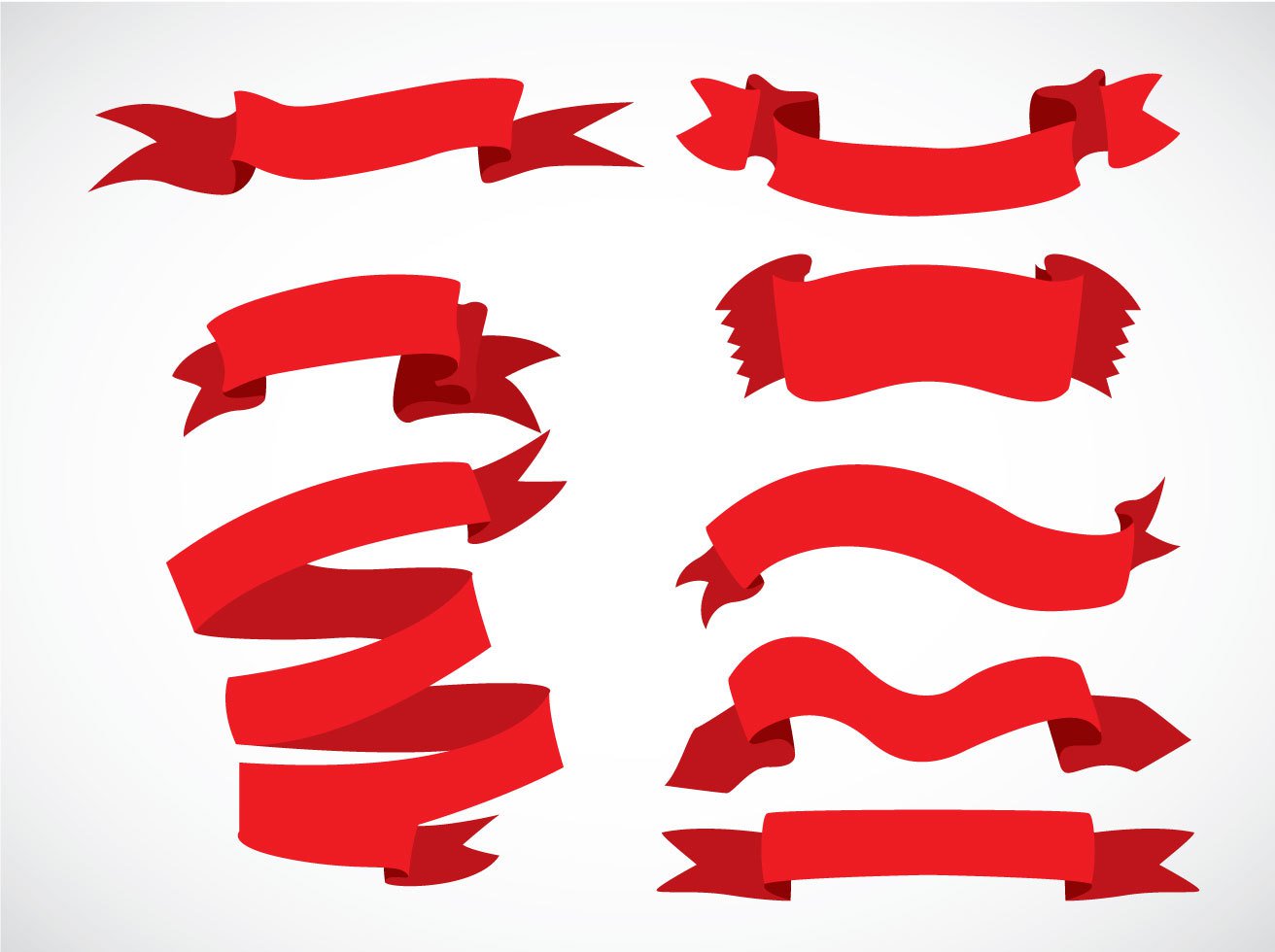 1312x980 Red Ribbons Vector Sets Vector Art Graphics
