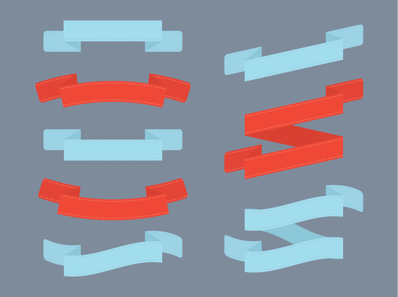 1312x980 Ribbon Flat Vector Vector Art Graphics