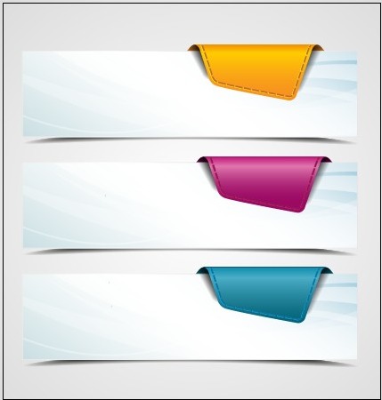429x450 Colored Corners Paper Banner Vector Free Vectors Ui Download