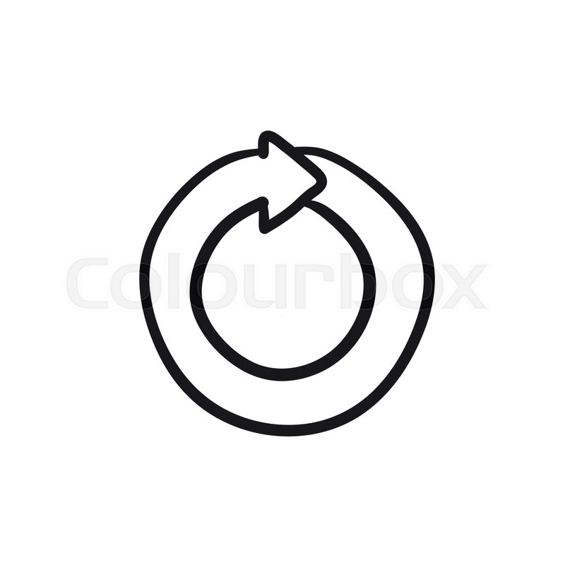 800x800 Circular Arrow Vector Sketch Icon Stock Vector Colourbox
