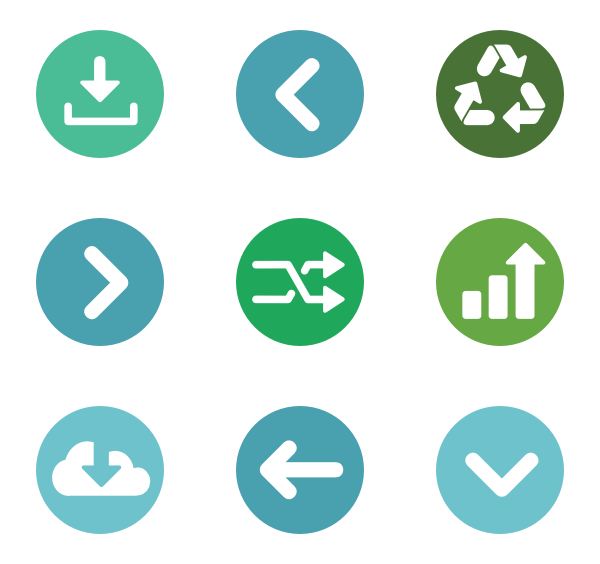 600x564 Circular Arrows Icons