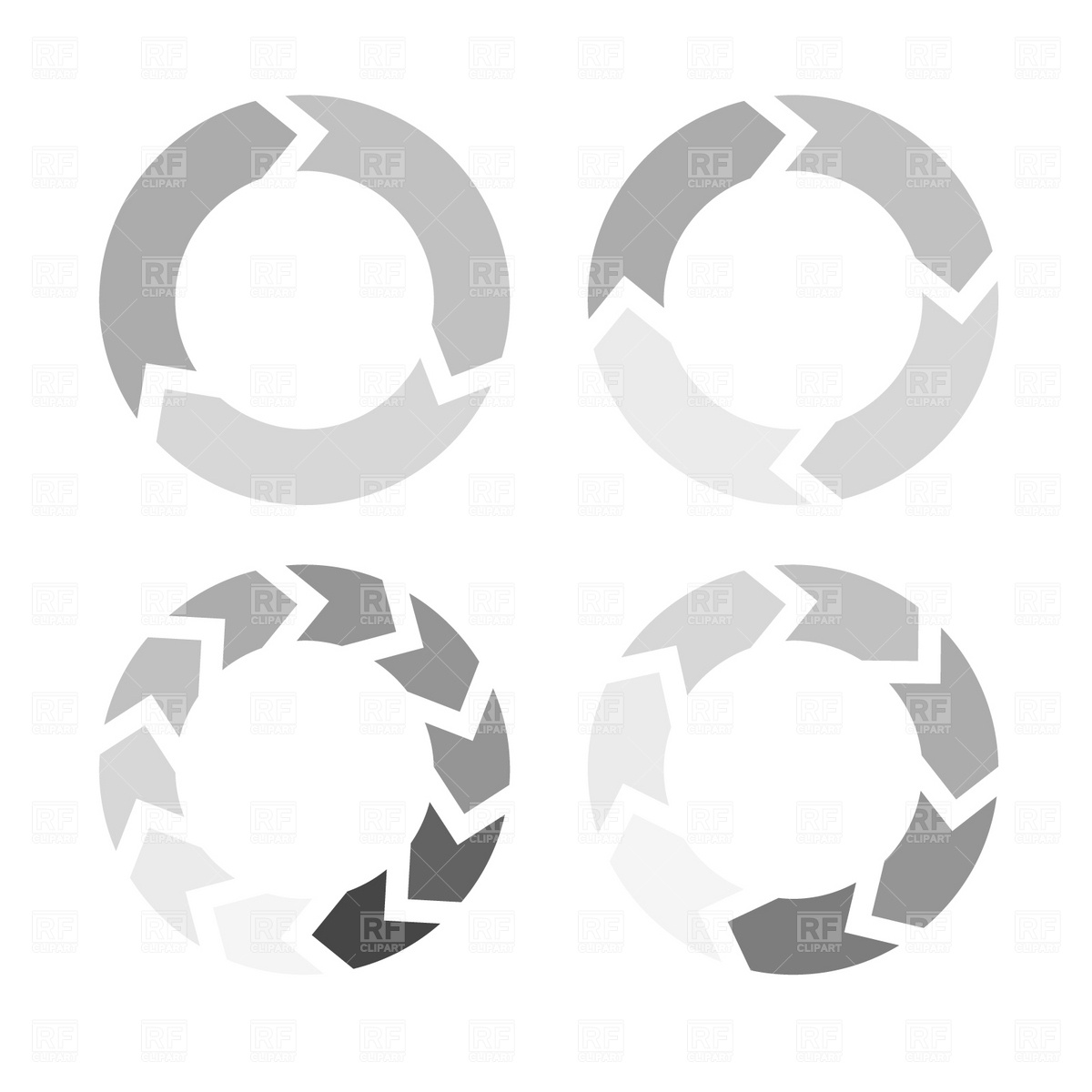 1200x1200 Arrows In A Circle Flow Vector Image Of Signs, Symbols, Maps