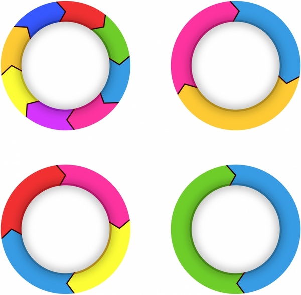 600x588 Arrows In A Circle Flow Free Vector In Adobe Illustrator