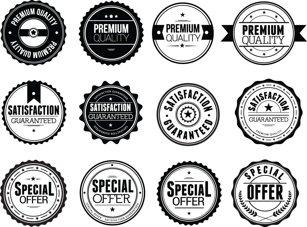 Modern Black Badges Set Vector Free Download 1200x890 Modern Black Badges Set Vector Free Download