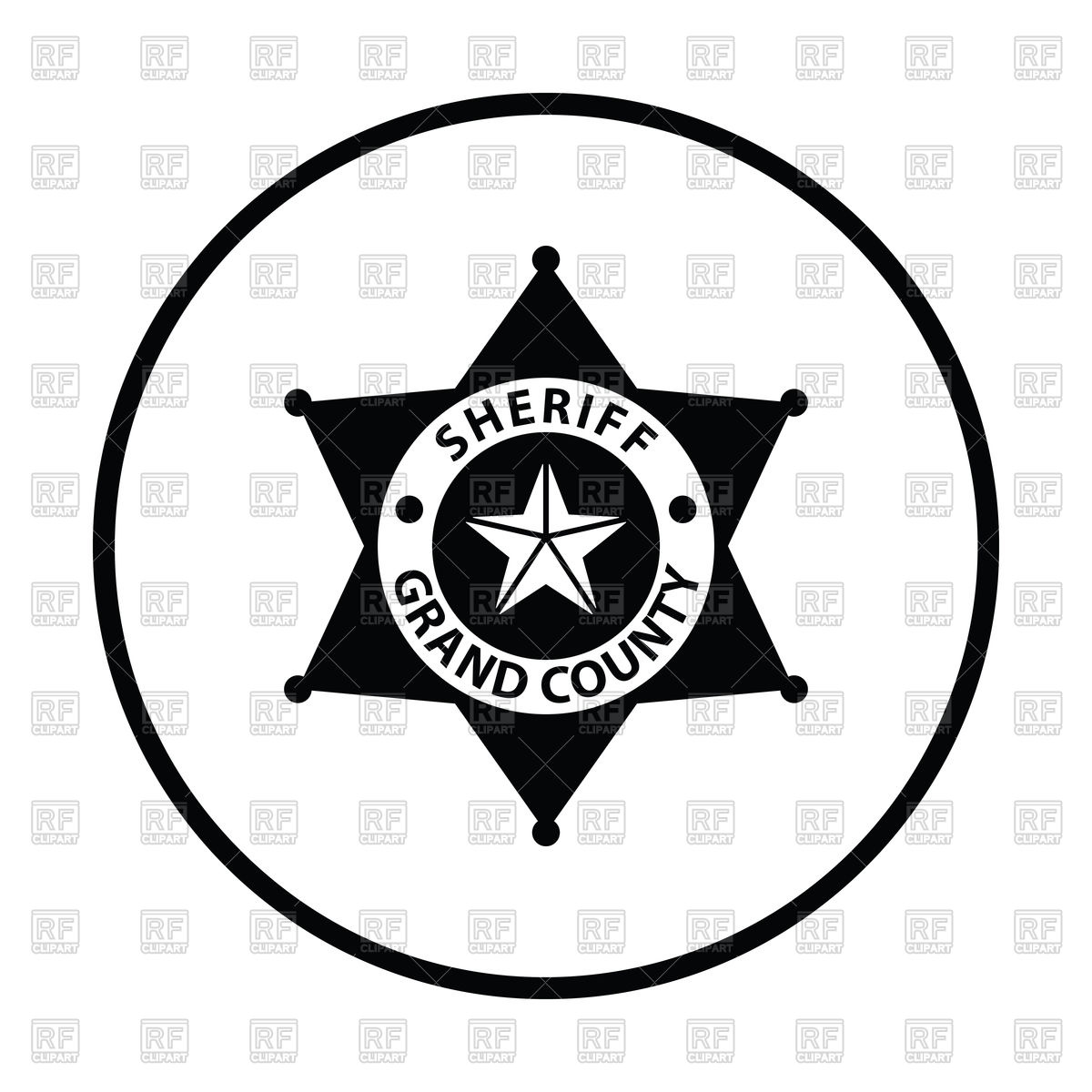 1200x1200 Thin Circle Design Of Sheriff Badge Icon Vector Image Of Icons
