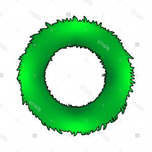 300x300 Circle Banner With Grape Leaves Wreath Vector Clipart Hoodamathrun