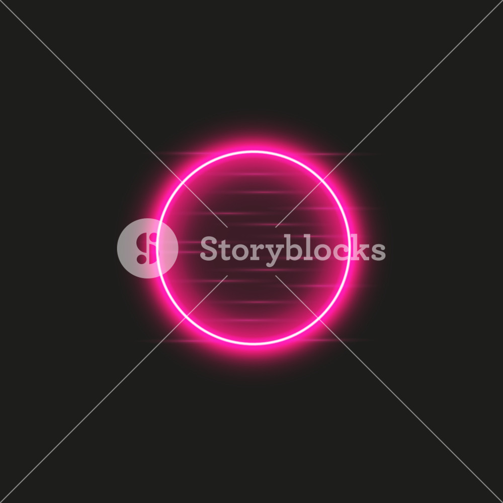 1000x1000 Red Round Frame Shining Circle Banner Isolated On Black