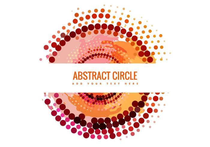 700x490 Abstract Halftone Circle Banner Vector