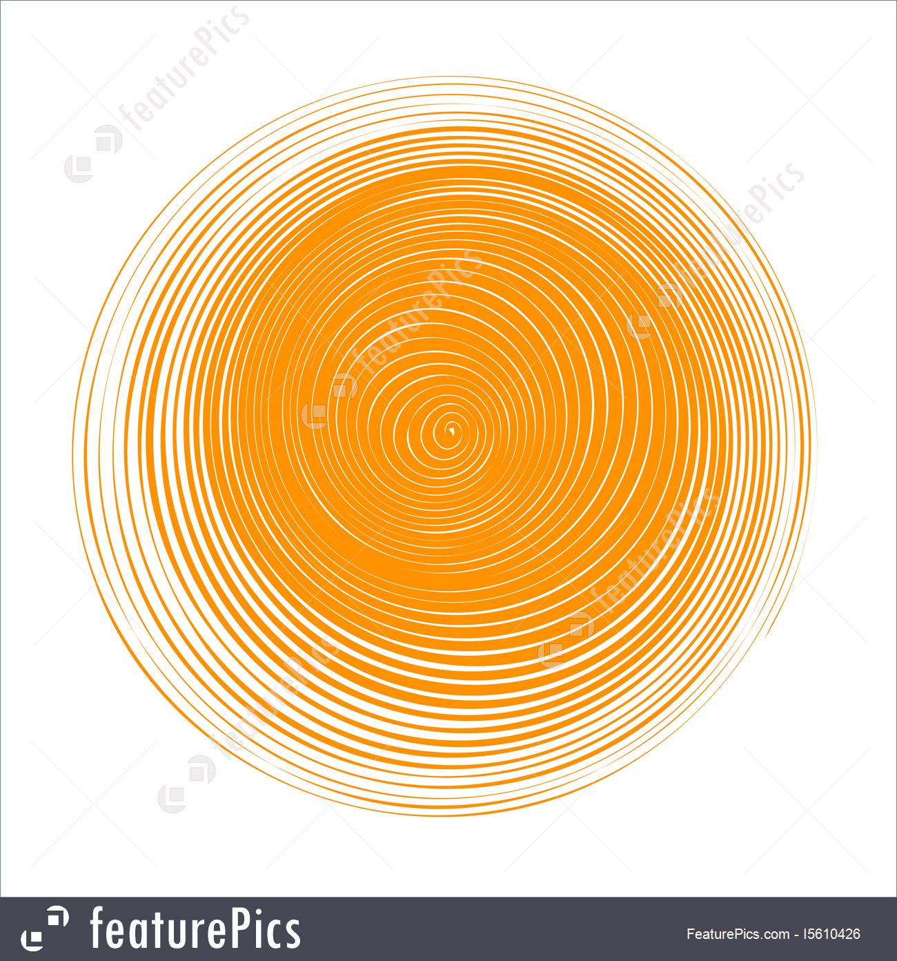 1300x1392 Abstract Orange Circle Banner Stock Illustration