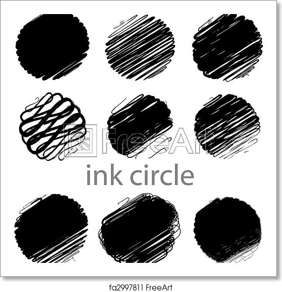 Free Art Print Of A Set Of Grunge Vector Circle Brush Strokes 561x581 Free Art Print Of A Set Of Grunge Vector Circle Brush Strokes