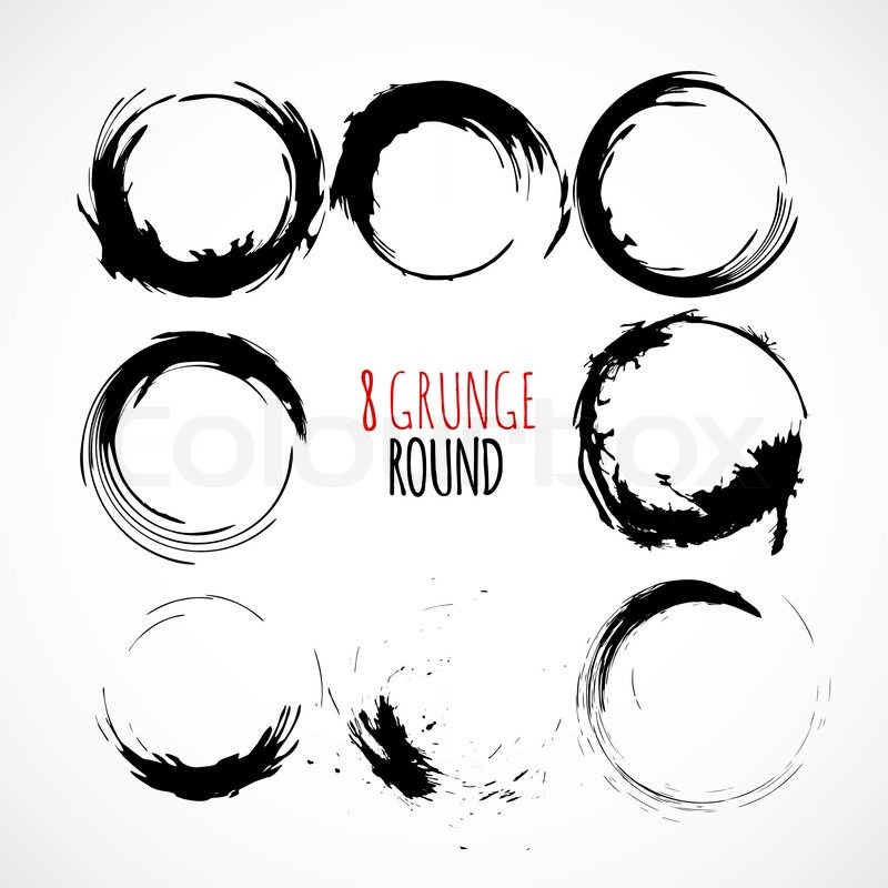 Set Of Vector Grunge Circle Brush Stock Vector Colourbox 800x800 Set Of Vector Grunge Circle Brush Stock Vector Colourbox