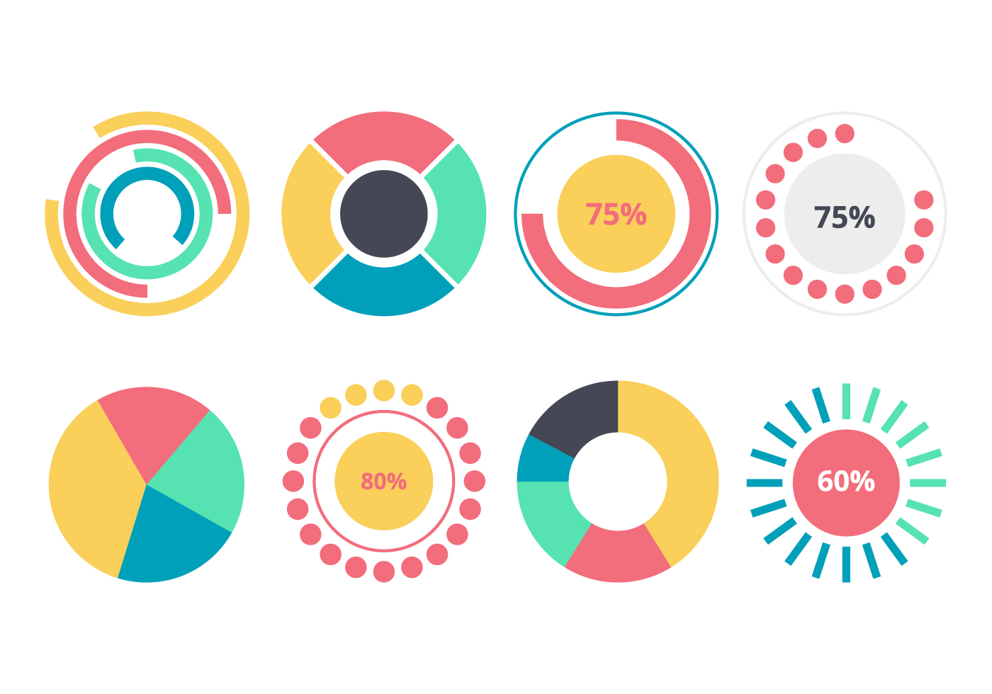 Pie Charts Free Vector Art 1400x980 Pie Charts Free Vector Art
