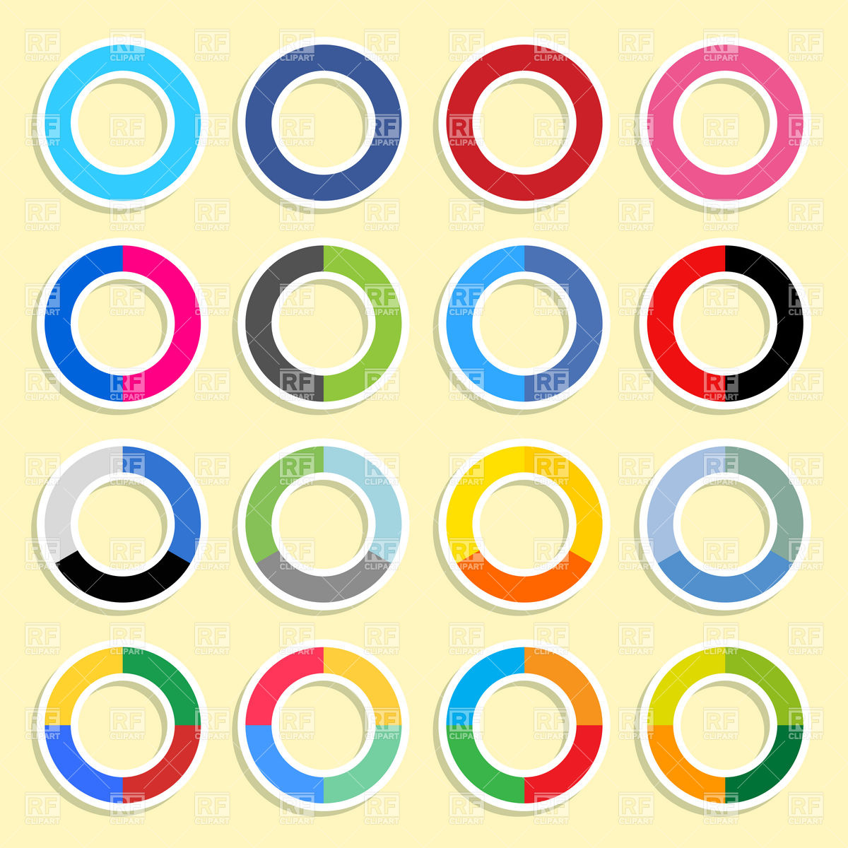 Circle Chart Vector at Vectorified.com | Collection of Circle Chart ...