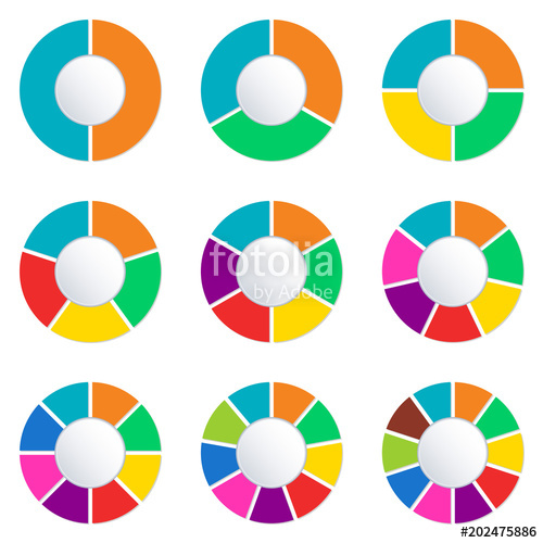 Wheel Infographics Template Pie Chart Set 500x500 Wheel Infographics Template Pie Chart Set