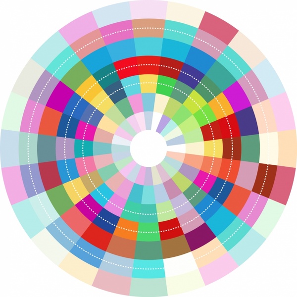 600x600 Colorful Abstract Circle Design Free Vector In Adobe Illustrator